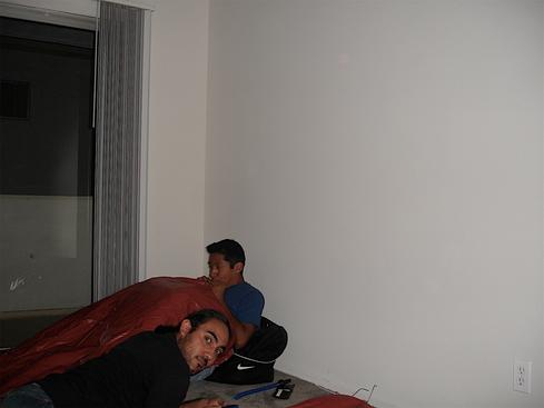 Inflando las camas