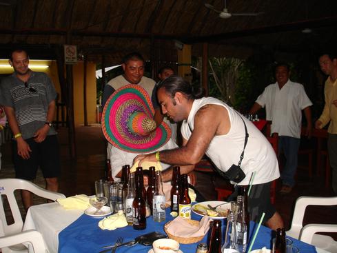 Yo preparando el trago