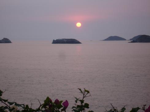 La puesta de sol
