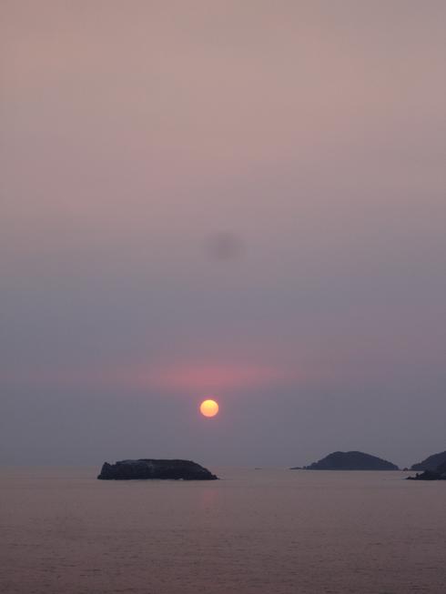 La puesta de sol