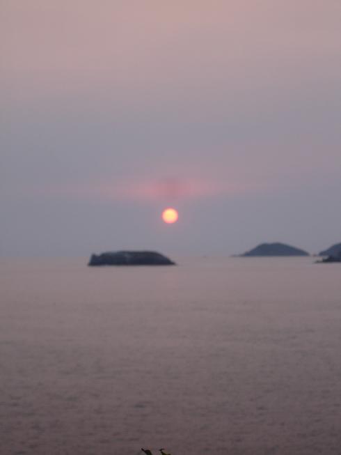 La puesta de sol