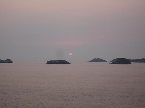 La puesta de sol