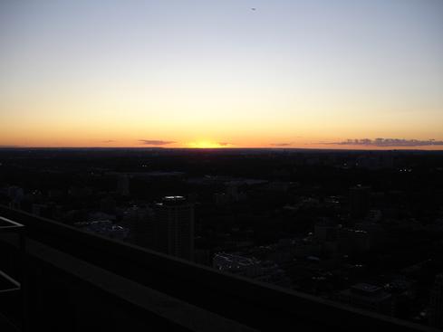 Puesta de sol desde el Panorama Lounge