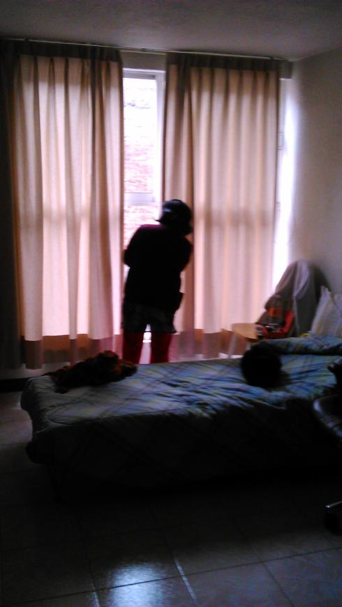 Susi viendo por la ventana