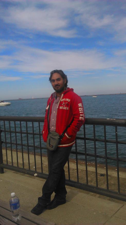 Yo en el lago Michigan