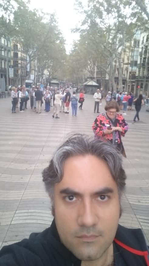 Yo en la Rambla
