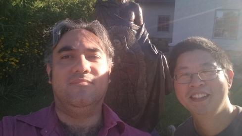 Yo y Eddie con San Juan Diego