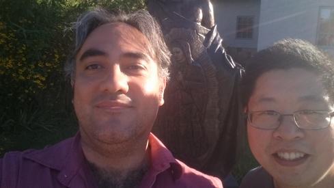 Yo y Eddie con San Juan Diego