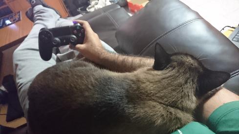 Mauricia descansando sobre mí