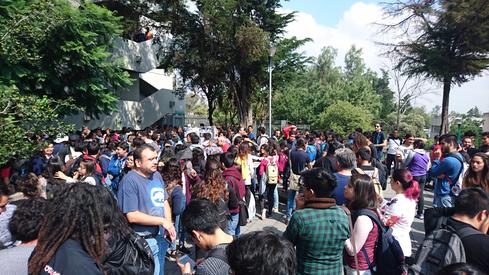 En el punto de reunión