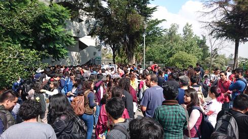 En el punto de reunión
