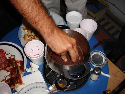 Fondue de chocolate con dedos