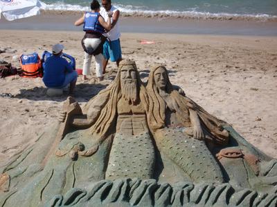 Escultura de arena en el Malecón