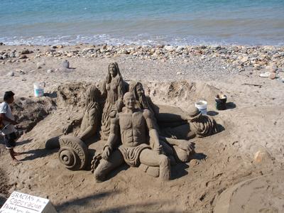 Escultura de arena en el Malecón