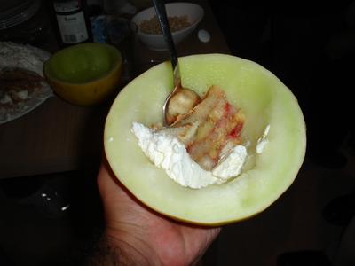 Melón y pastel