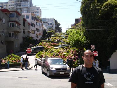 Yo en Lombard Street