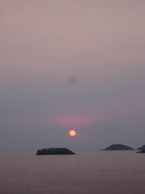 La puesta de sol