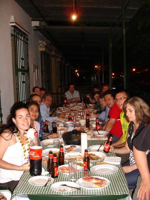 Cenando en El Rocío