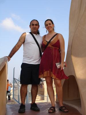 Isabel y yo en la Pedrera