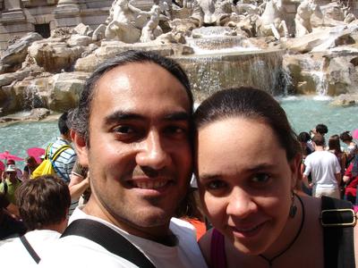 Isabel y yo en la Fuente de Trevi