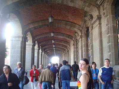 Birgit en el Palacio de Gobierno