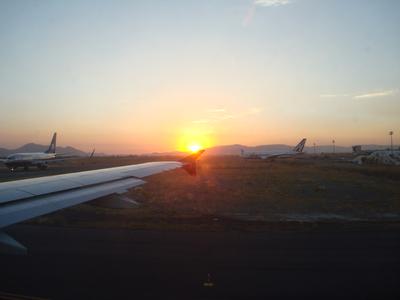El sol poniéndose