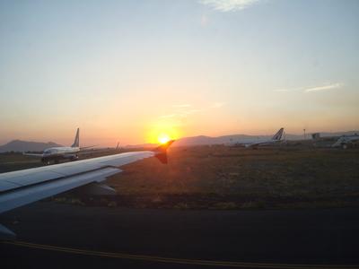 El sol poniéndose
