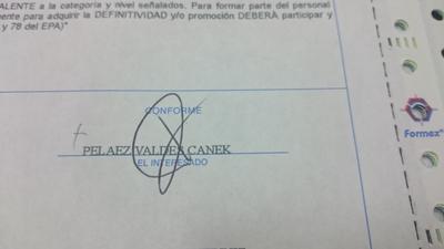 La firma del contrato