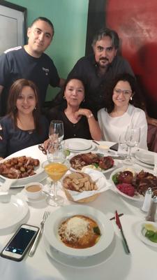 Amílcar, Sara, mi mamá, Rocío y yo