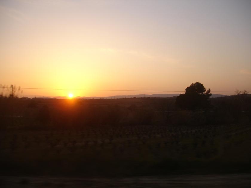 La puesta de sol