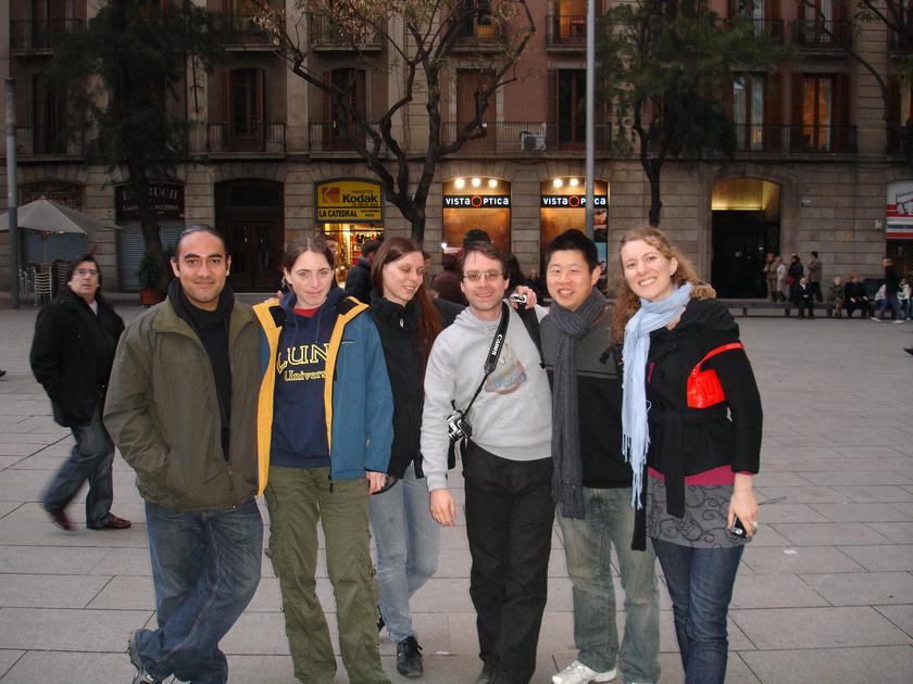 Yo, Silke, Birgit, Axel, Eddie y Kristen