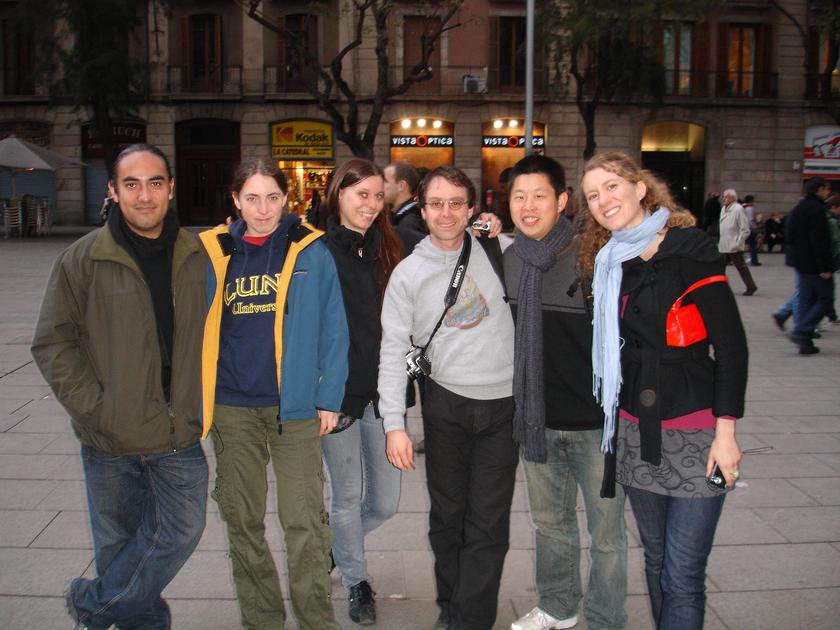 Yo, Silke, Birgit, Axel, Eddie y Kristen