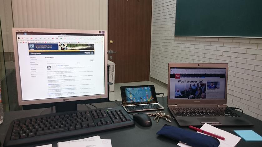 Mi espacio de trabajo en mi cubículo