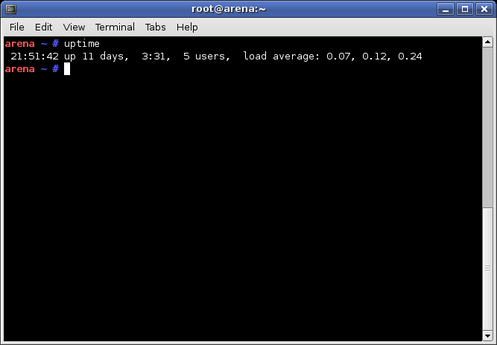 11 días de uptime