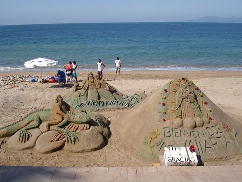 Esculturas de arena en el Malecón