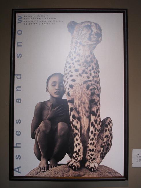 Un niño con un leopardo