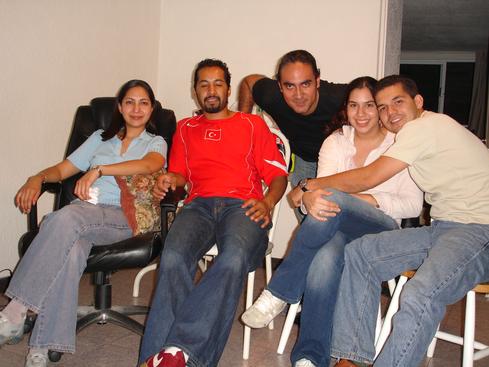 Yazmín, Erick, yo, Cindy y Rafa