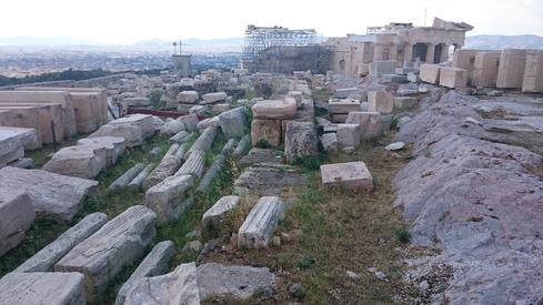 En la Acrópolis de Atenas