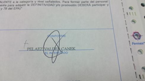 La firma del contrato
