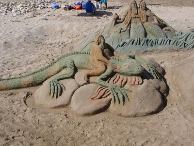 Escultura de arena en el Malecón