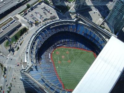 El estadio de beisbol desde la CN Tower
