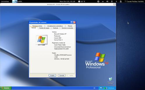 Windows XP en VirtualBox
